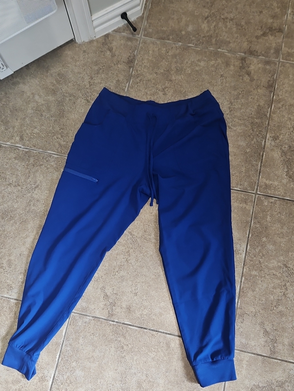 HeartSoul Galaxy Blue Jogger Scrub Pants